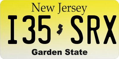 NJ license plate I35SRX