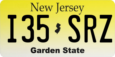 NJ license plate I35SRZ