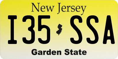 NJ license plate I35SSA