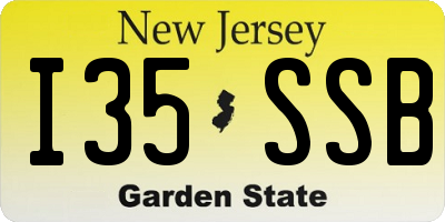 NJ license plate I35SSB