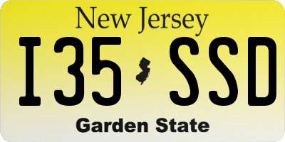 NJ license plate I35SSD