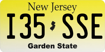 NJ license plate I35SSE