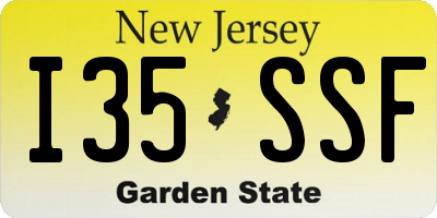 NJ license plate I35SSF