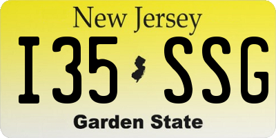 NJ license plate I35SSG