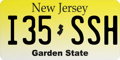 NJ license plate I35SSH