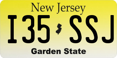 NJ license plate I35SSJ