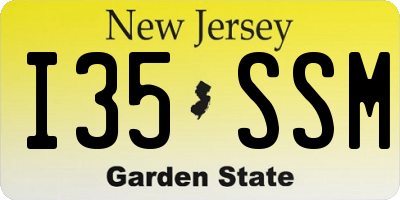 NJ license plate I35SSM