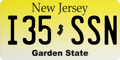 NJ license plate I35SSN