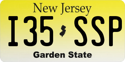 NJ license plate I35SSP