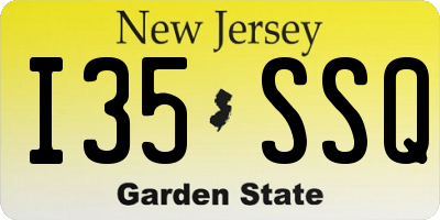 NJ license plate I35SSQ