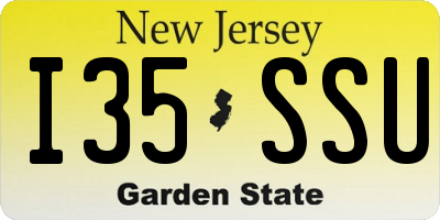 NJ license plate I35SSU