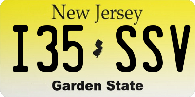 NJ license plate I35SSV