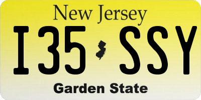 NJ license plate I35SSY