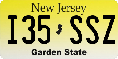 NJ license plate I35SSZ