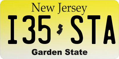 NJ license plate I35STA