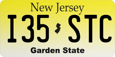 NJ license plate I35STC