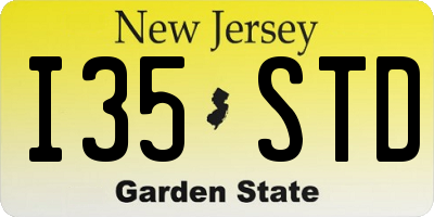 NJ license plate I35STD