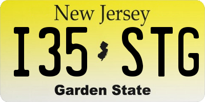 NJ license plate I35STG
