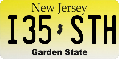 NJ license plate I35STH