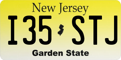 NJ license plate I35STJ