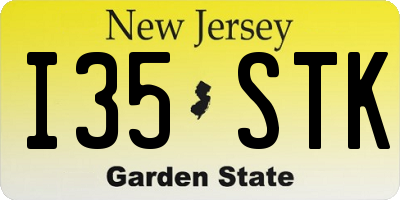 NJ license plate I35STK