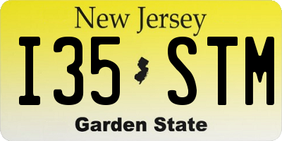 NJ license plate I35STM