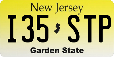 NJ license plate I35STP