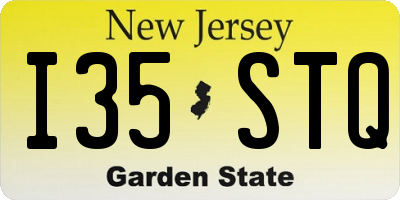 NJ license plate I35STQ