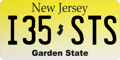 NJ license plate I35STS