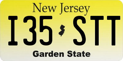 NJ license plate I35STT