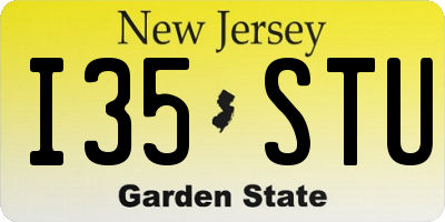 NJ license plate I35STU
