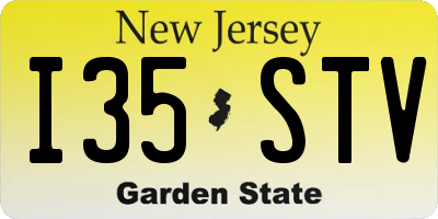 NJ license plate I35STV