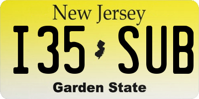 NJ license plate I35SUB