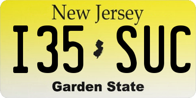 NJ license plate I35SUC