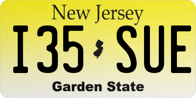 NJ license plate I35SUE