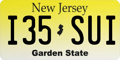 NJ license plate I35SUI