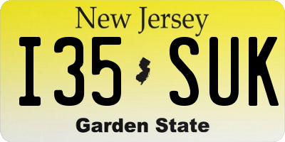 NJ license plate I35SUK