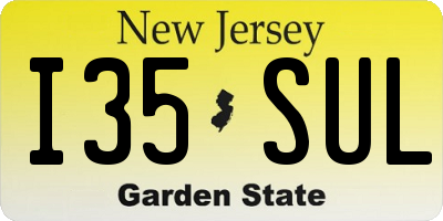 NJ license plate I35SUL