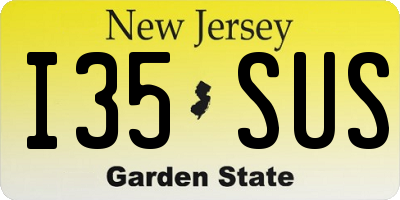 NJ license plate I35SUS