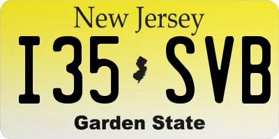NJ license plate I35SVB