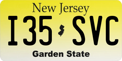 NJ license plate I35SVC