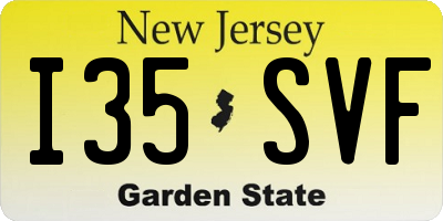 NJ license plate I35SVF