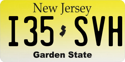 NJ license plate I35SVH