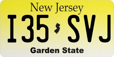 NJ license plate I35SVJ