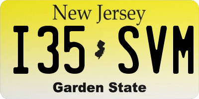 NJ license plate I35SVM