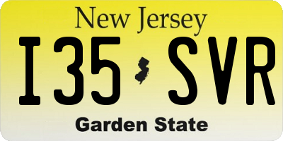 NJ license plate I35SVR