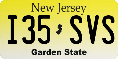 NJ license plate I35SVS