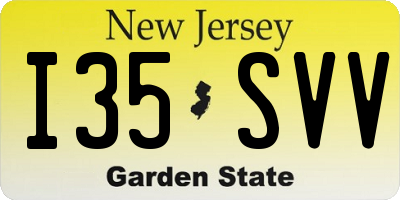 NJ license plate I35SVV