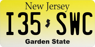 NJ license plate I35SWC
