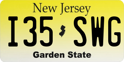 NJ license plate I35SWG